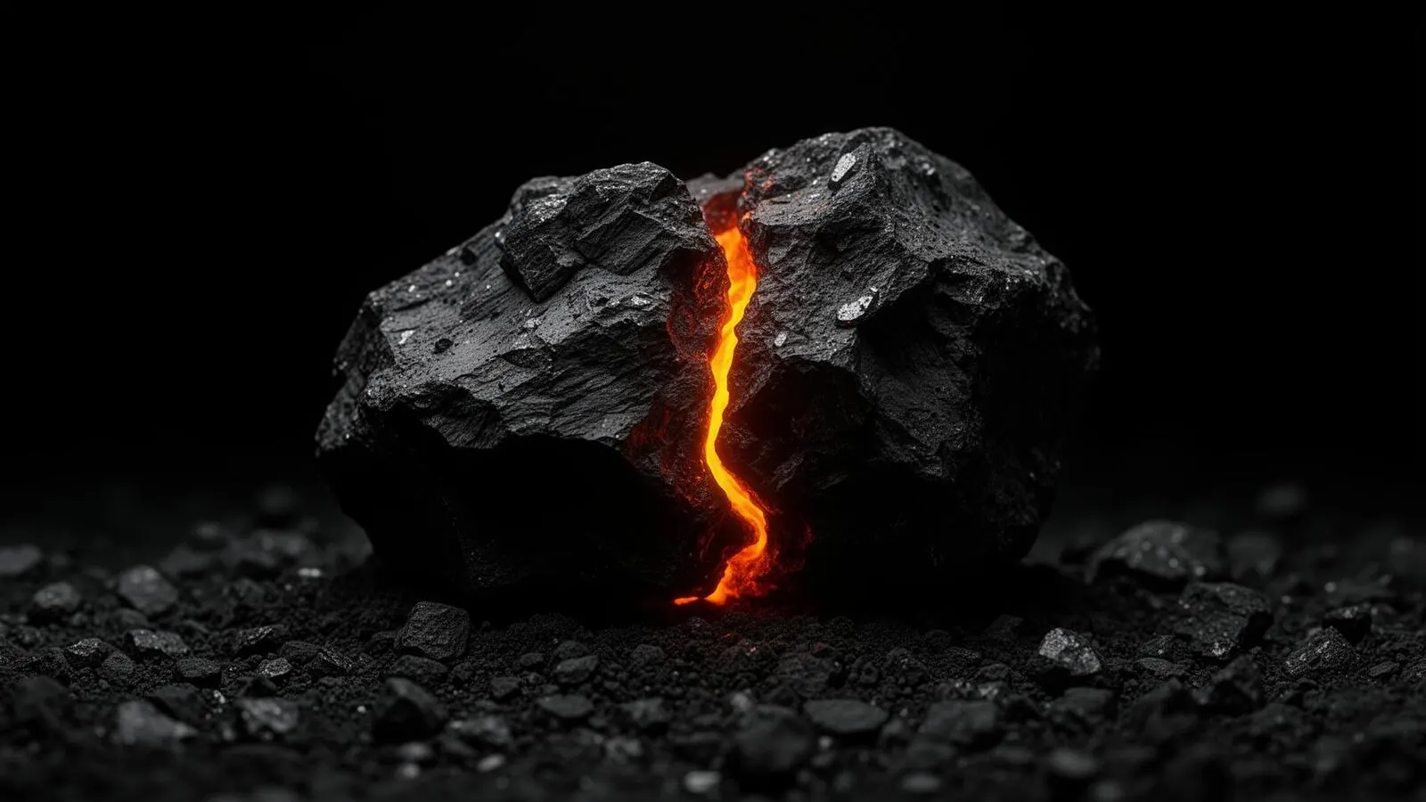 Underground coal with hidden fire
